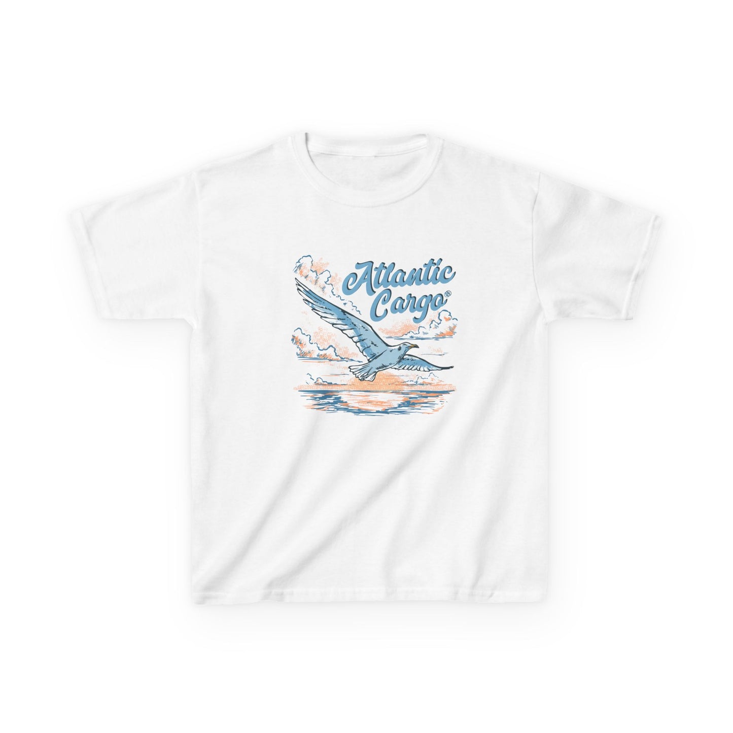 Atlantic Cargo Kids Tee - Vintage Seagull Graphic T-Shirt