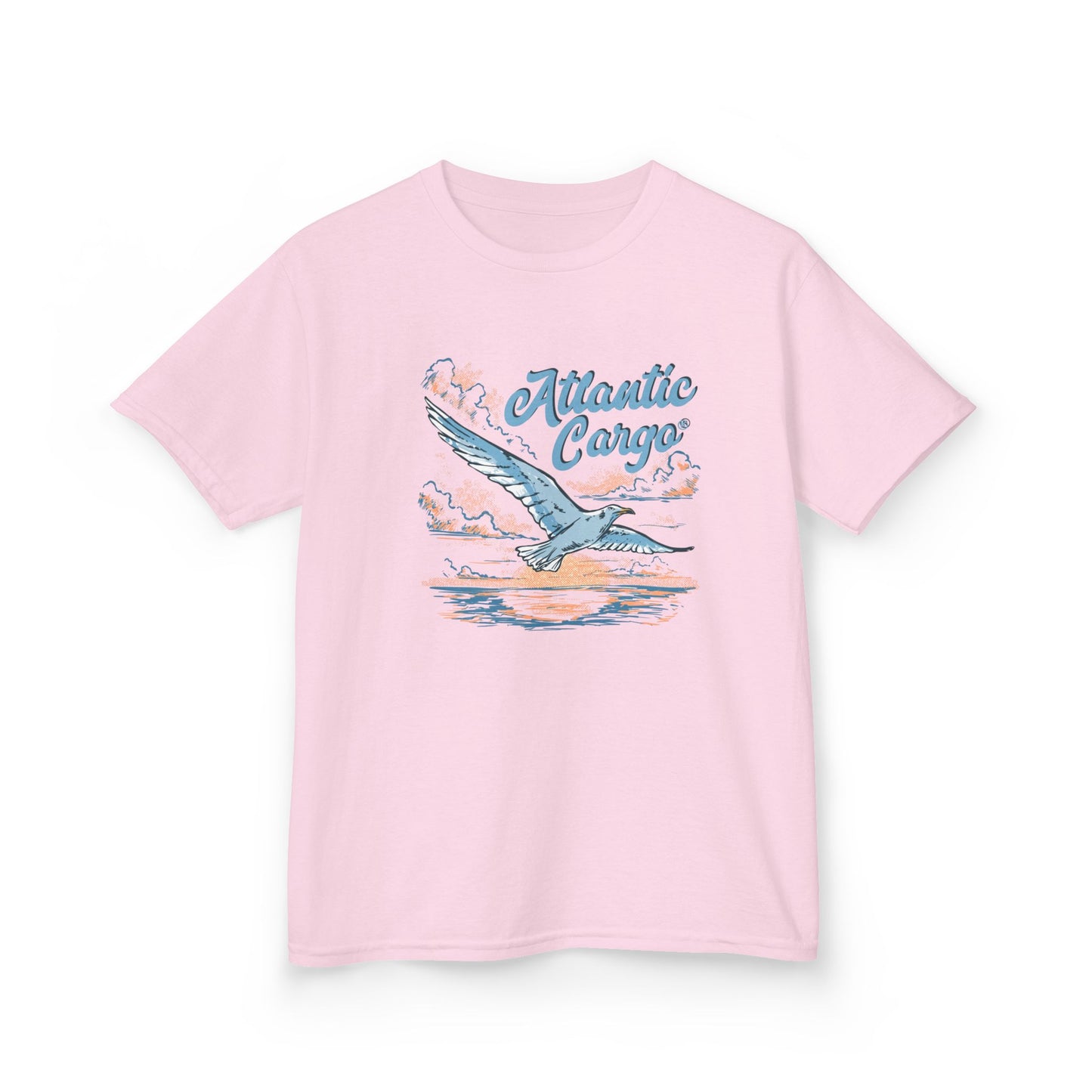 Atlantic Cargo Kids Tee - Vintage Seagull Graphic T-Shirt