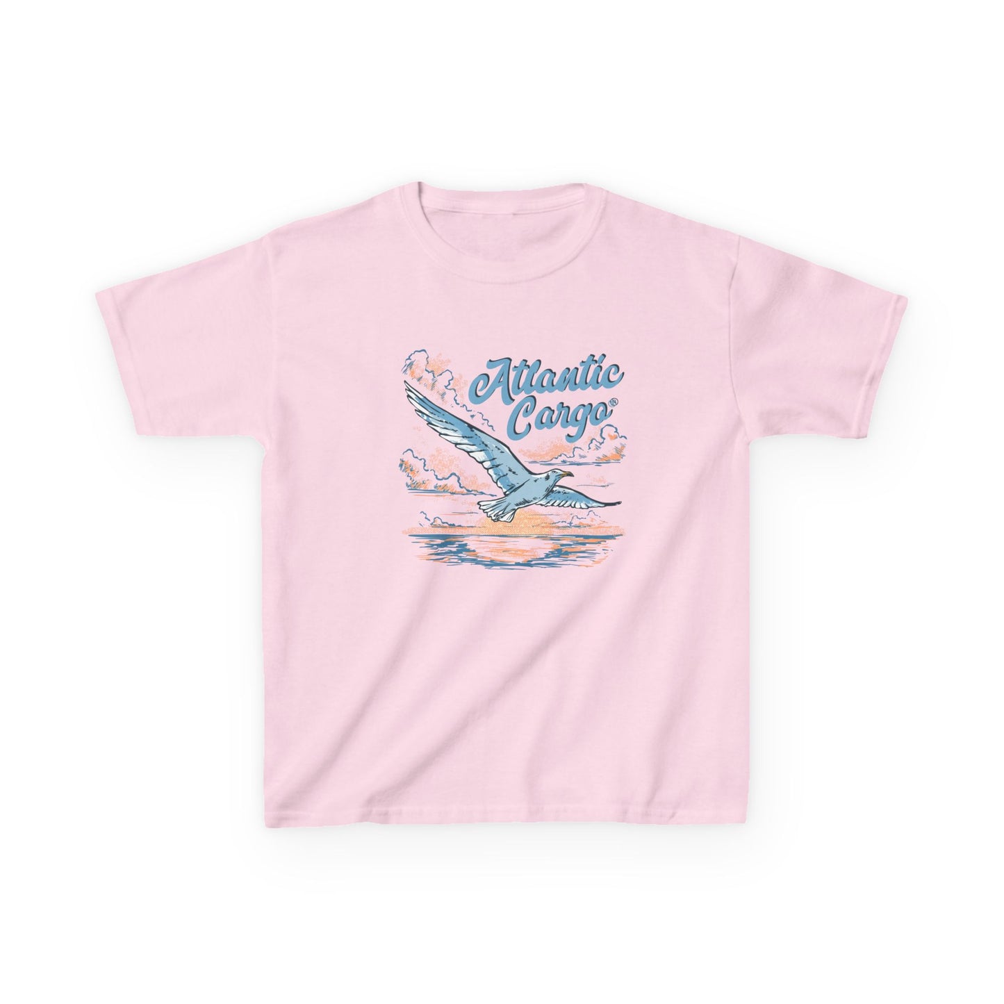 Atlantic Cargo Kids Tee - Vintage Seagull Graphic T-Shirt