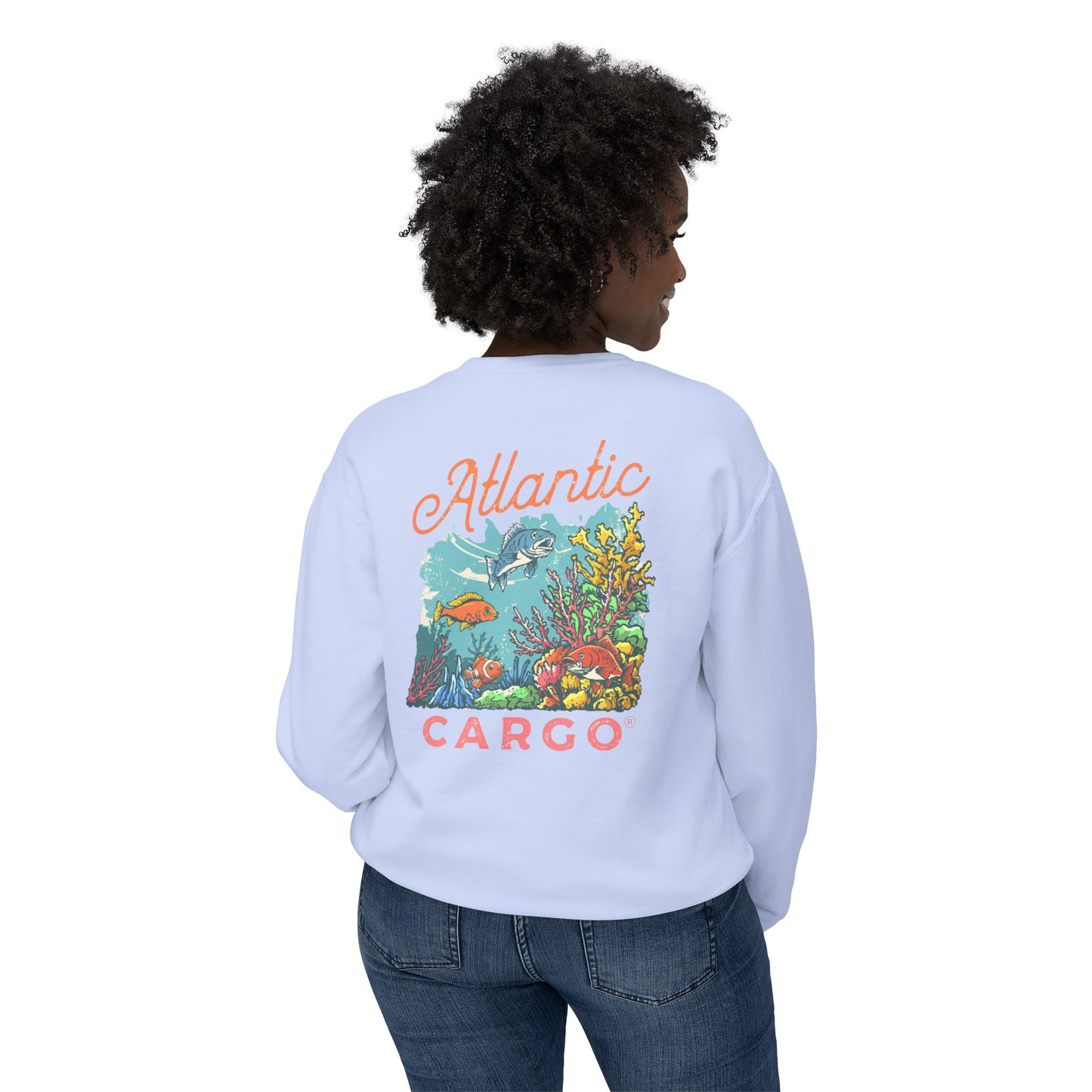 Crewneck Sweatshirt - Atlantic Cargo Coral Print