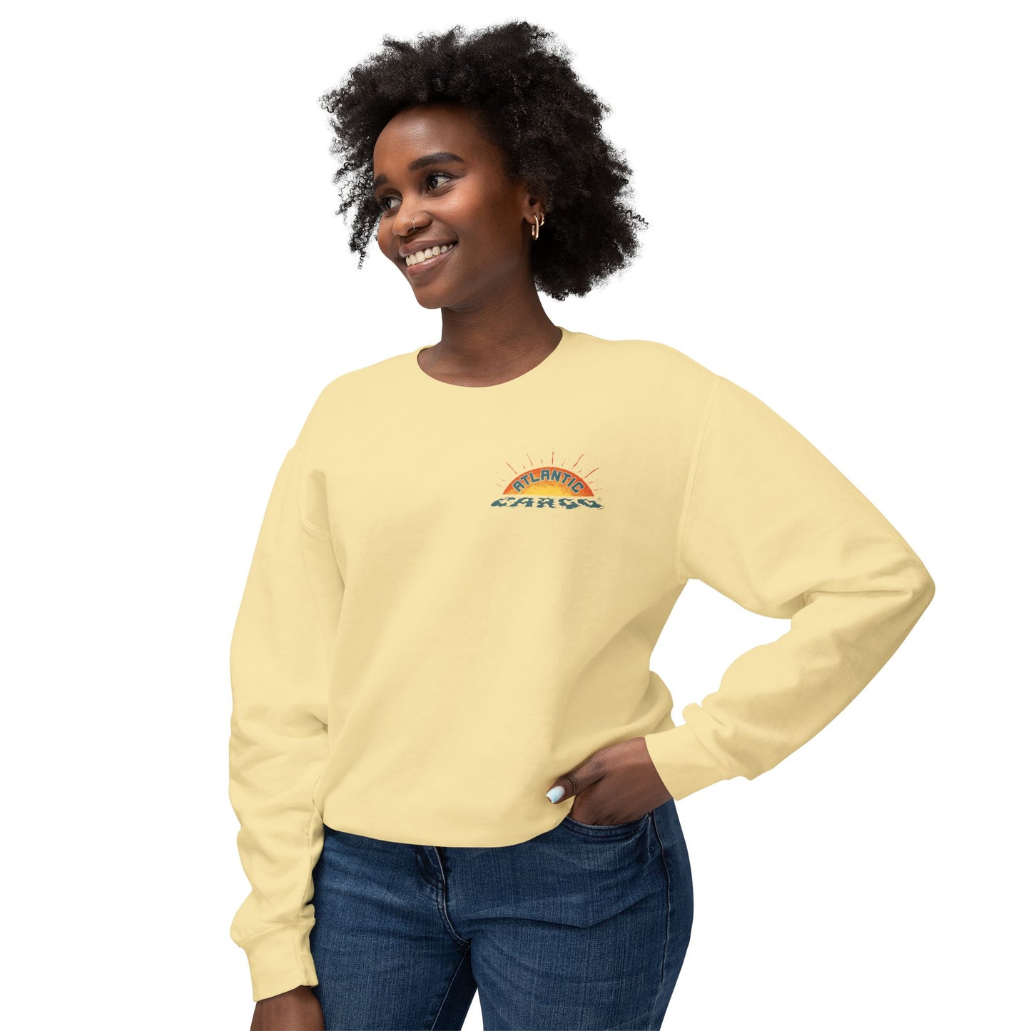 Crewneck Sweatshirt - Atlantic Cargo Coral Print