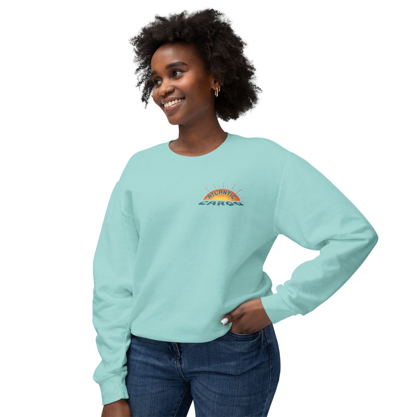 Crewneck Sweatshirt - Atlantic Cargo Coral Print