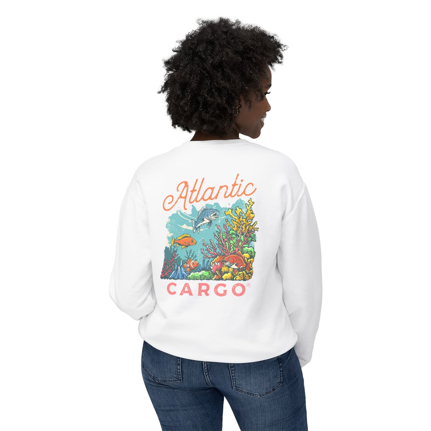 Crewneck Sweatshirt - Atlantic Cargo Coral Print