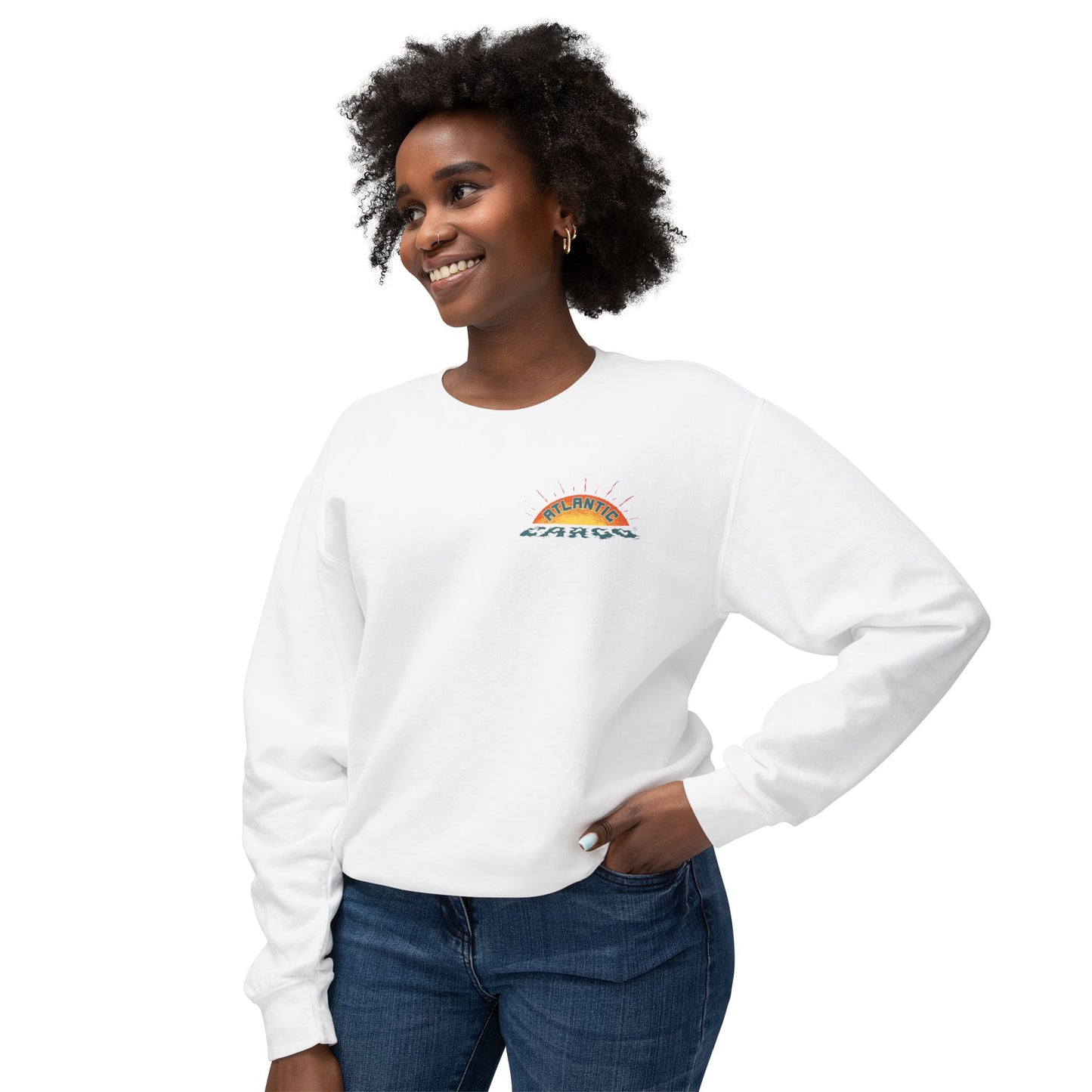 Crewneck Sweatshirt - Atlantic Cargo Coral Print