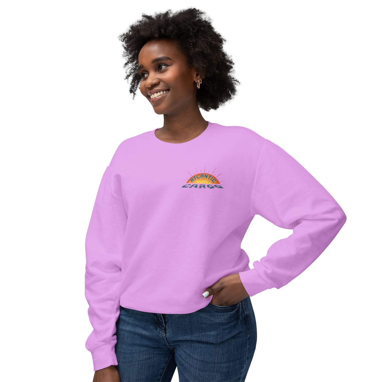 Crewneck Sweatshirt - Atlantic Cargo Coral Print