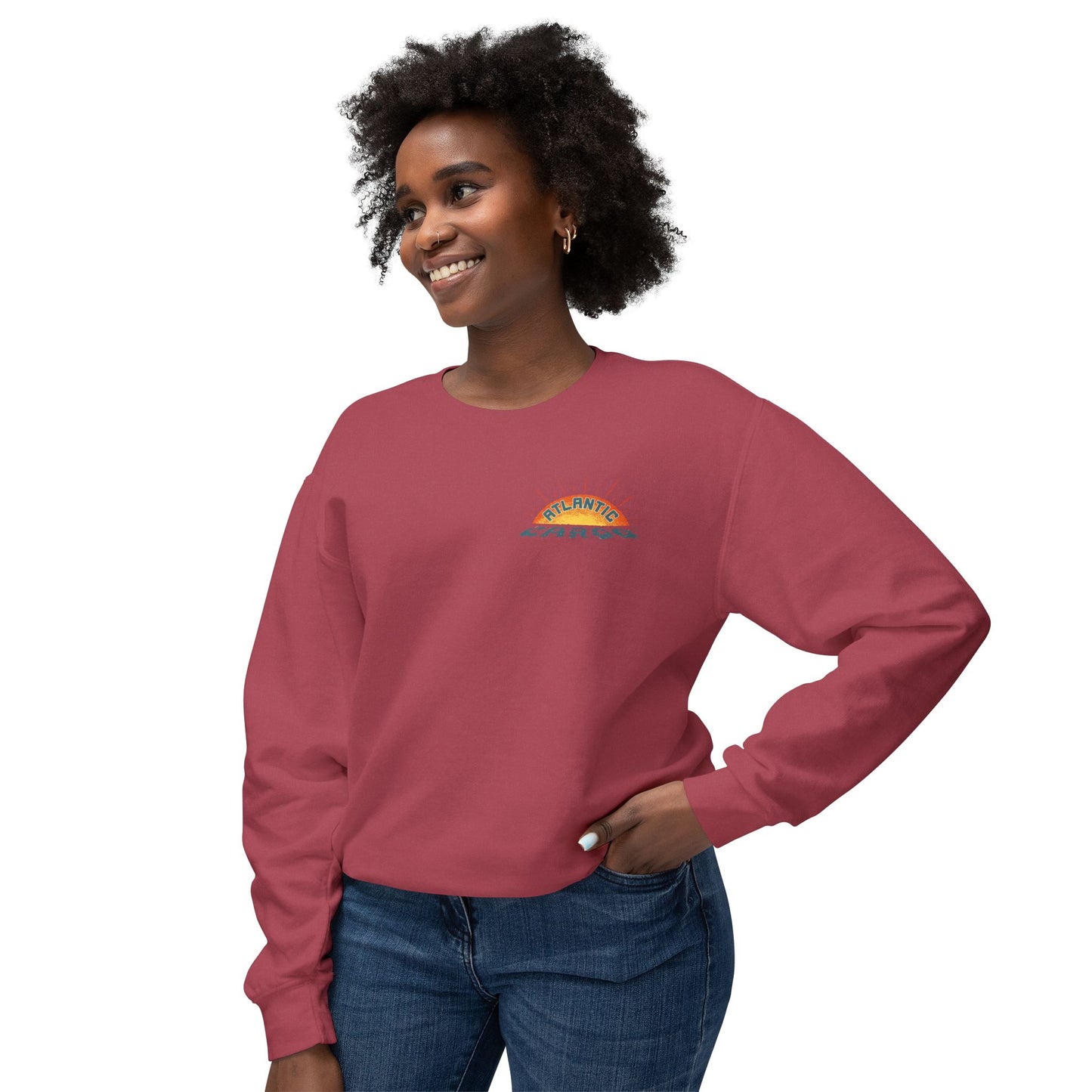 Crewneck Sweatshirt - Atlantic Cargo Coral Print