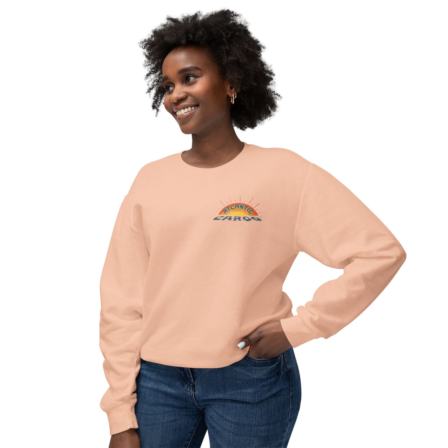 Crewneck Sweatshirt - Atlantic Cargo Coral Print