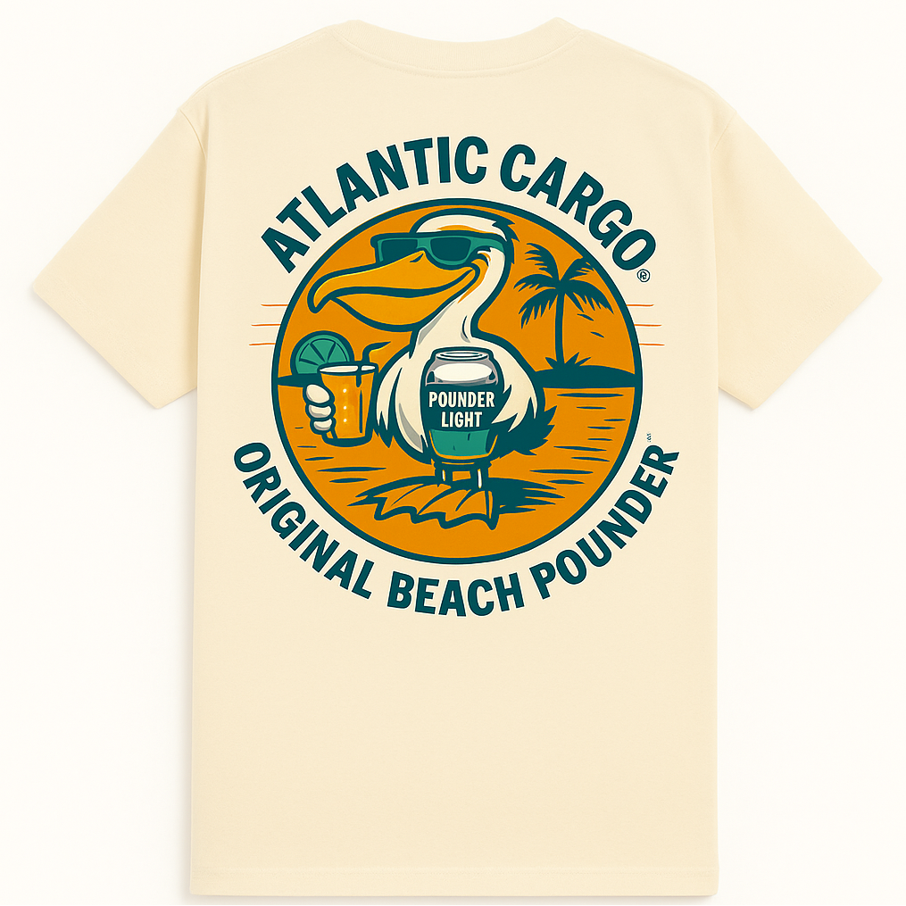 Atlantic Cargo® Original Beach Pounder™ — Pelican Tee